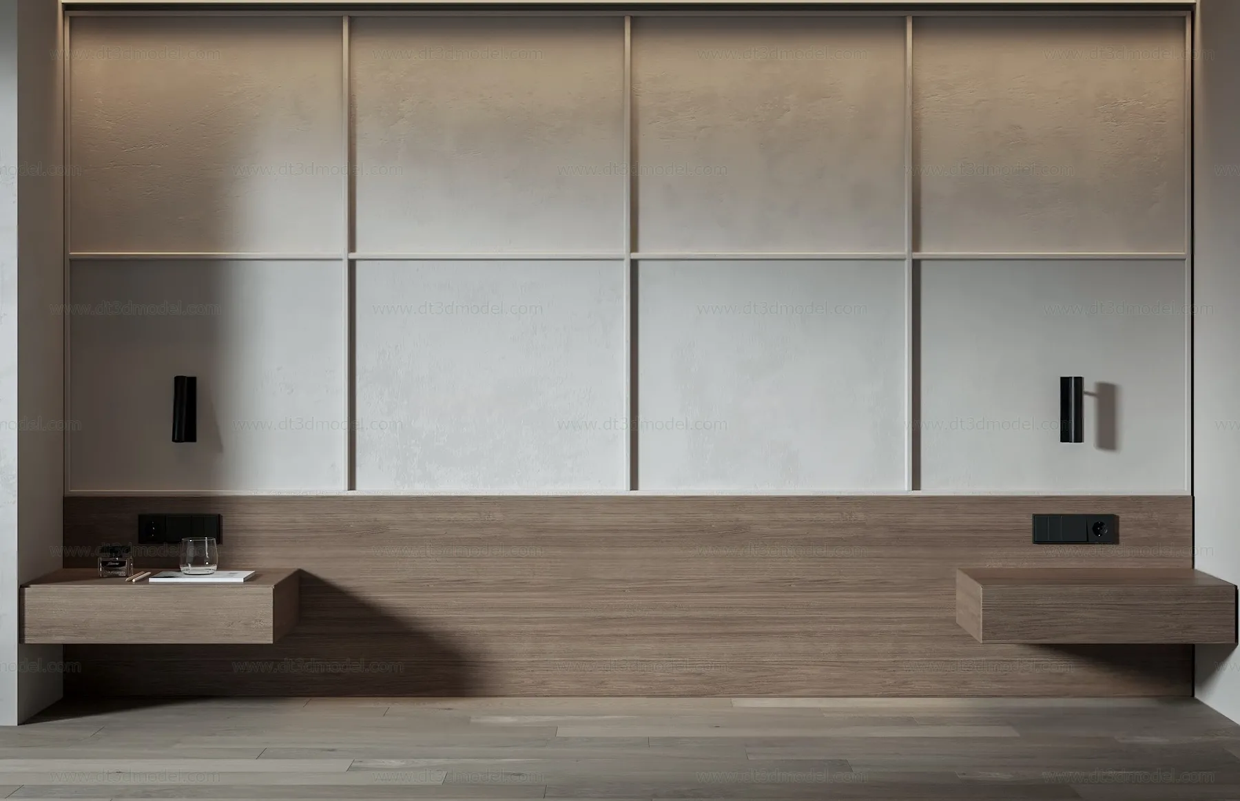 Headboard for Bed 3D Models - 3DSKY - 163 - VRAY Render