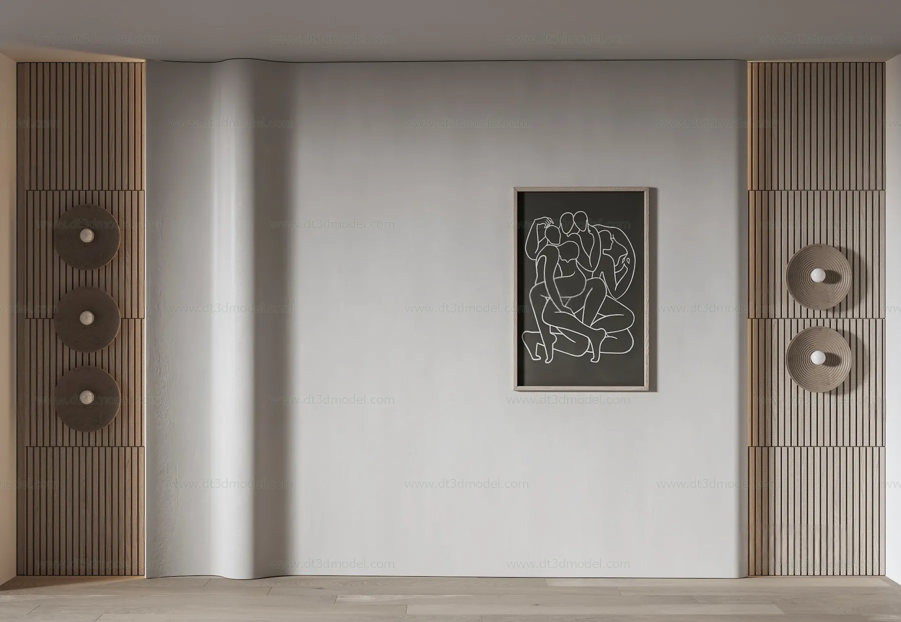 Headboard for Bed 3D Models - 3DSKY - 169 - VRAY Render