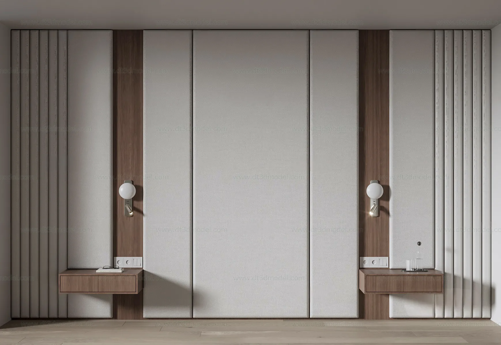 Headboard for Bed 3D Models - 3DSKY - 171 - VRAY Render