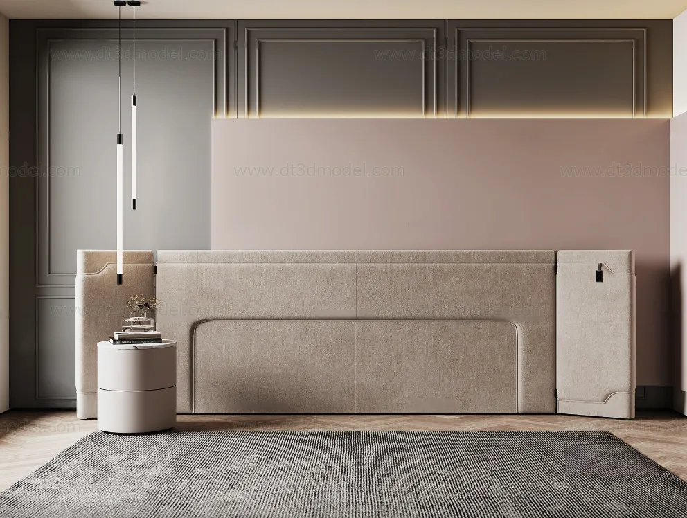 Headboard for Bed 3D Models - 3DSKY - 179 - VRAY Render