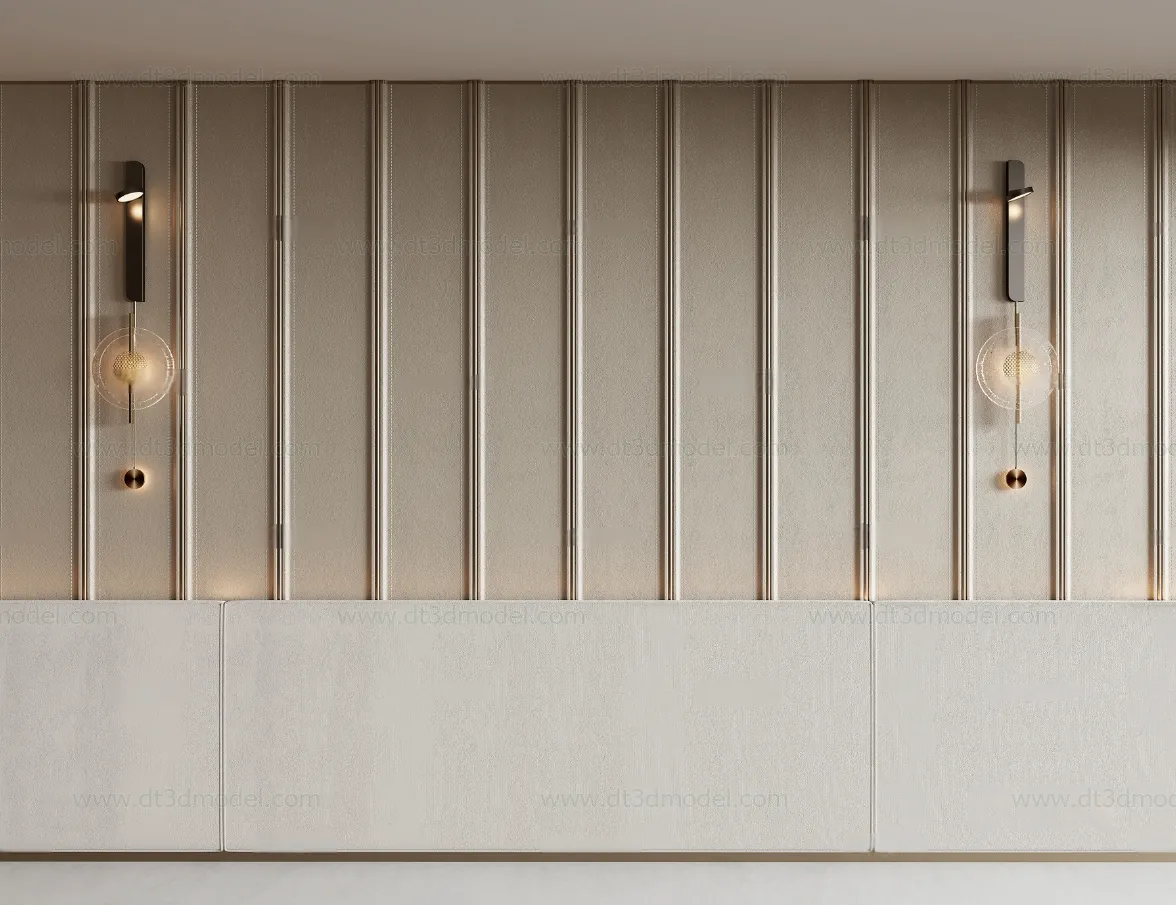 Headboard for Bed 3D Models - 3DSKY - 180 - VRAY Render