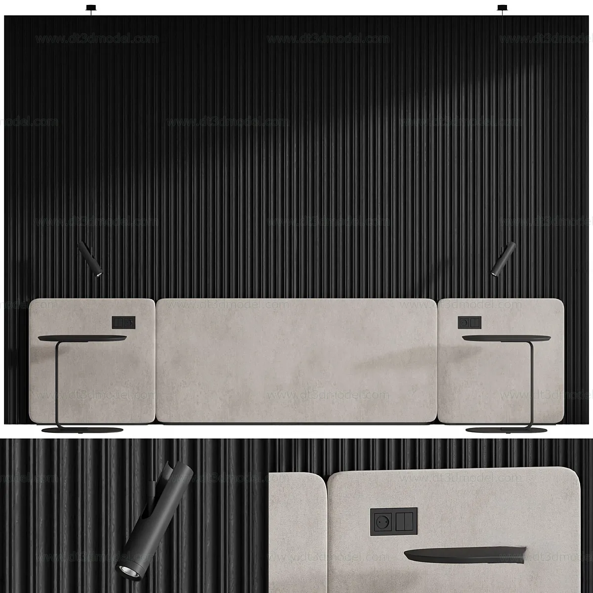 Headboard for Bed 3D Models - 3DSKY - 186 - VRAY Render