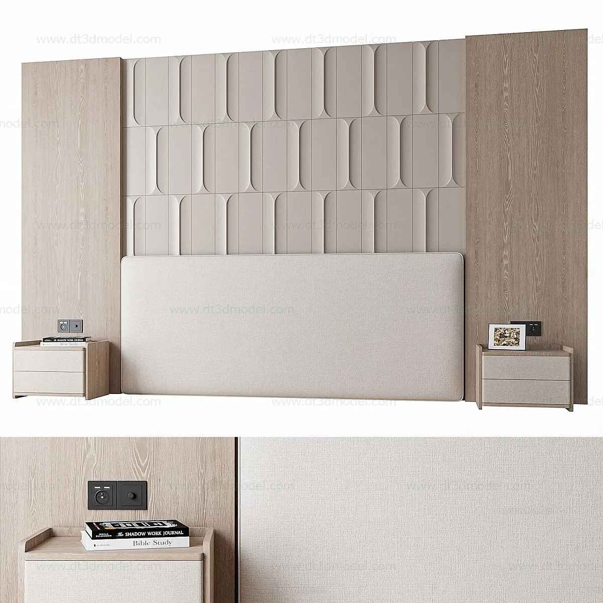 Headboard for Bed 3D Models - 3DSKY - 192 - VRAY Render