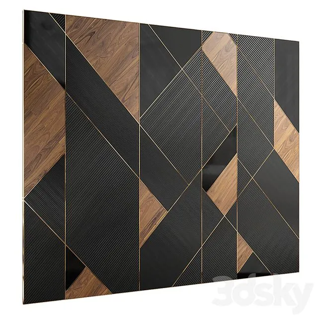 Headboard for interior №47 3D Model