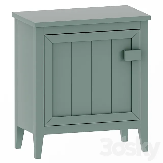 Headboard table with 1 door Carlos 3D Model