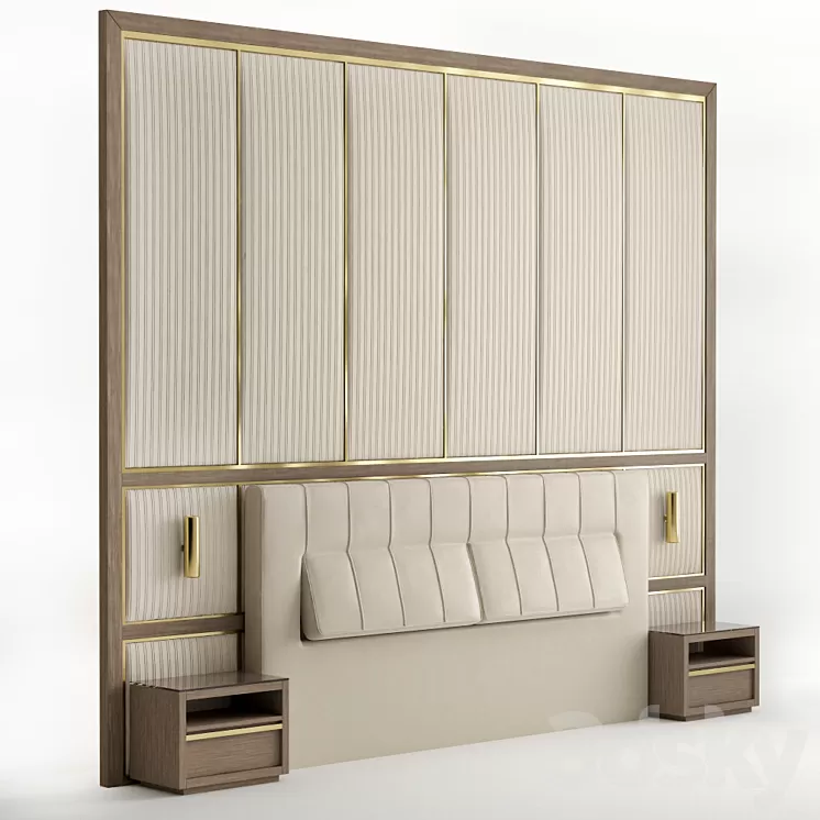 Headboard. Wall panel_6 3D Model