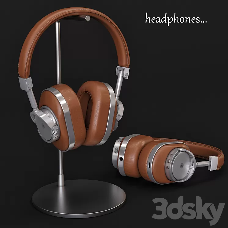 Headphones Master & Dynamic MW60S2 Brown / Silver 3D Model