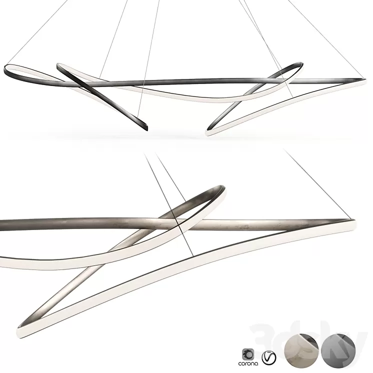 Heals Ribbon LED Pendant Lamp XL 3D Model Free