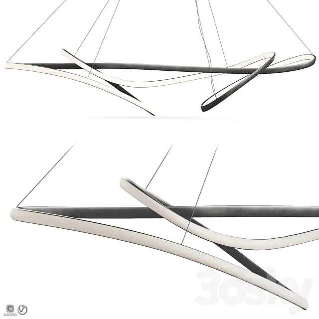 Heals Ribbon LED Pendant Lamp XL3 3D Model