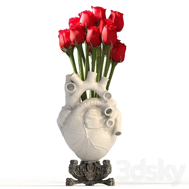 Heart Vase 2_White Free Download