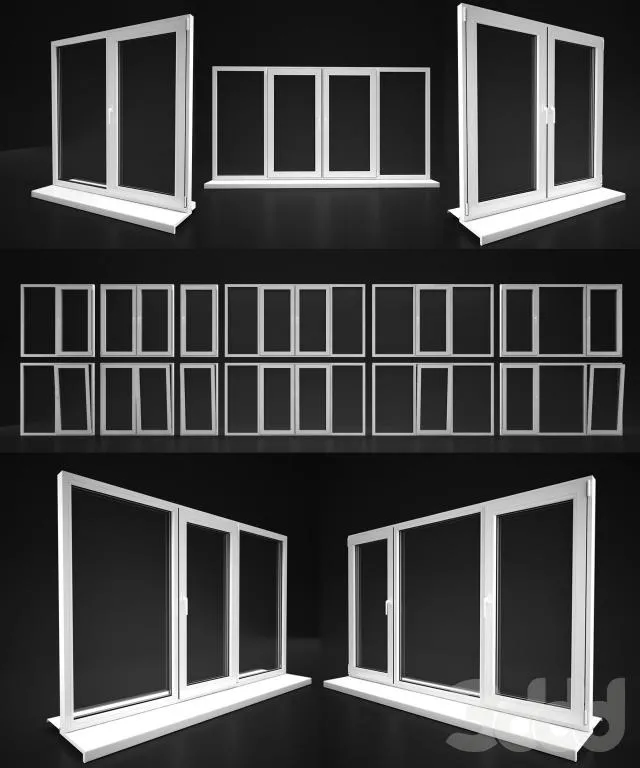 Heat-resistant windows Elvial 3D Model