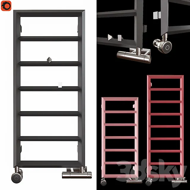 Heated towel rail Terma Diamond 400 3D Model