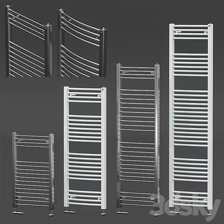 Heated Towel Rail Zehnder Aura 3D Model