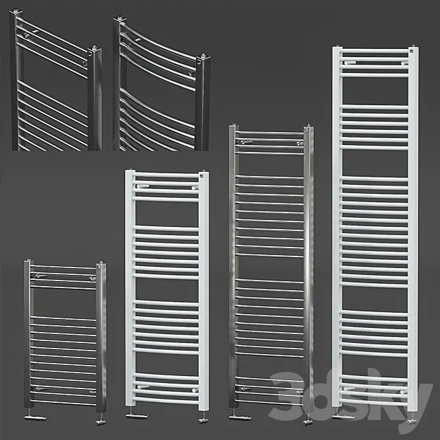 Heated Towel Rail Zehnder Aura 3D Model