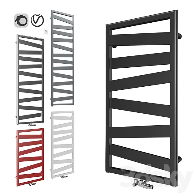 Heated towel rails Zehnder Kazeane 3DModel