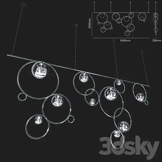 Heatfield & Co Factory Mobile Chandelier 3D Model