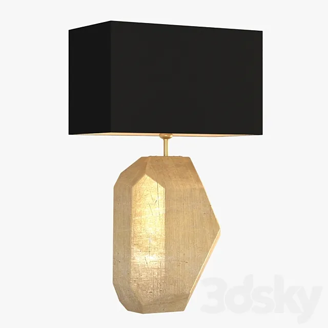 Heatfield - renwick gold leaf table lamp 3DModel