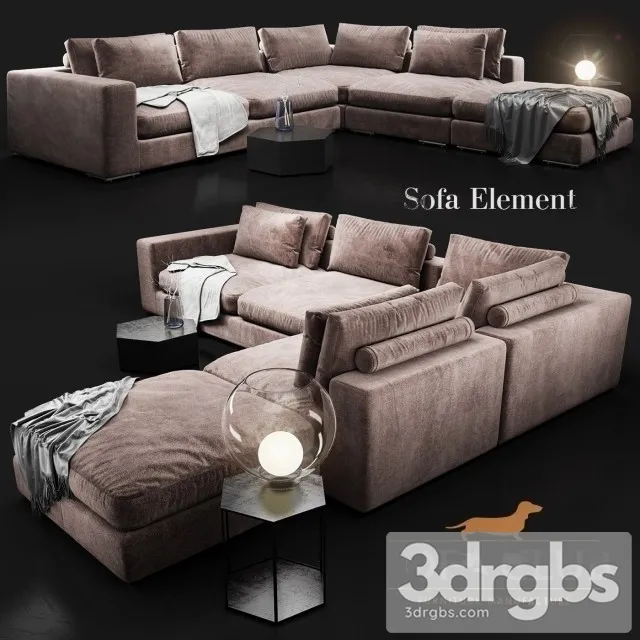 Heating Element Sofa Club 3D Model Free
