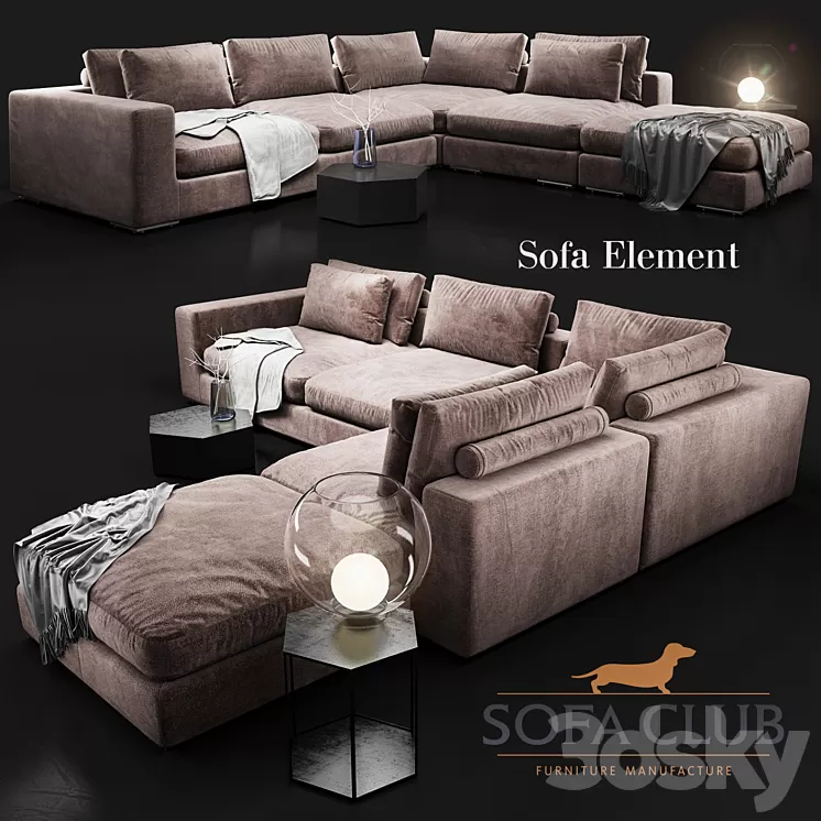 Heating Element Sofa Club 3D Model