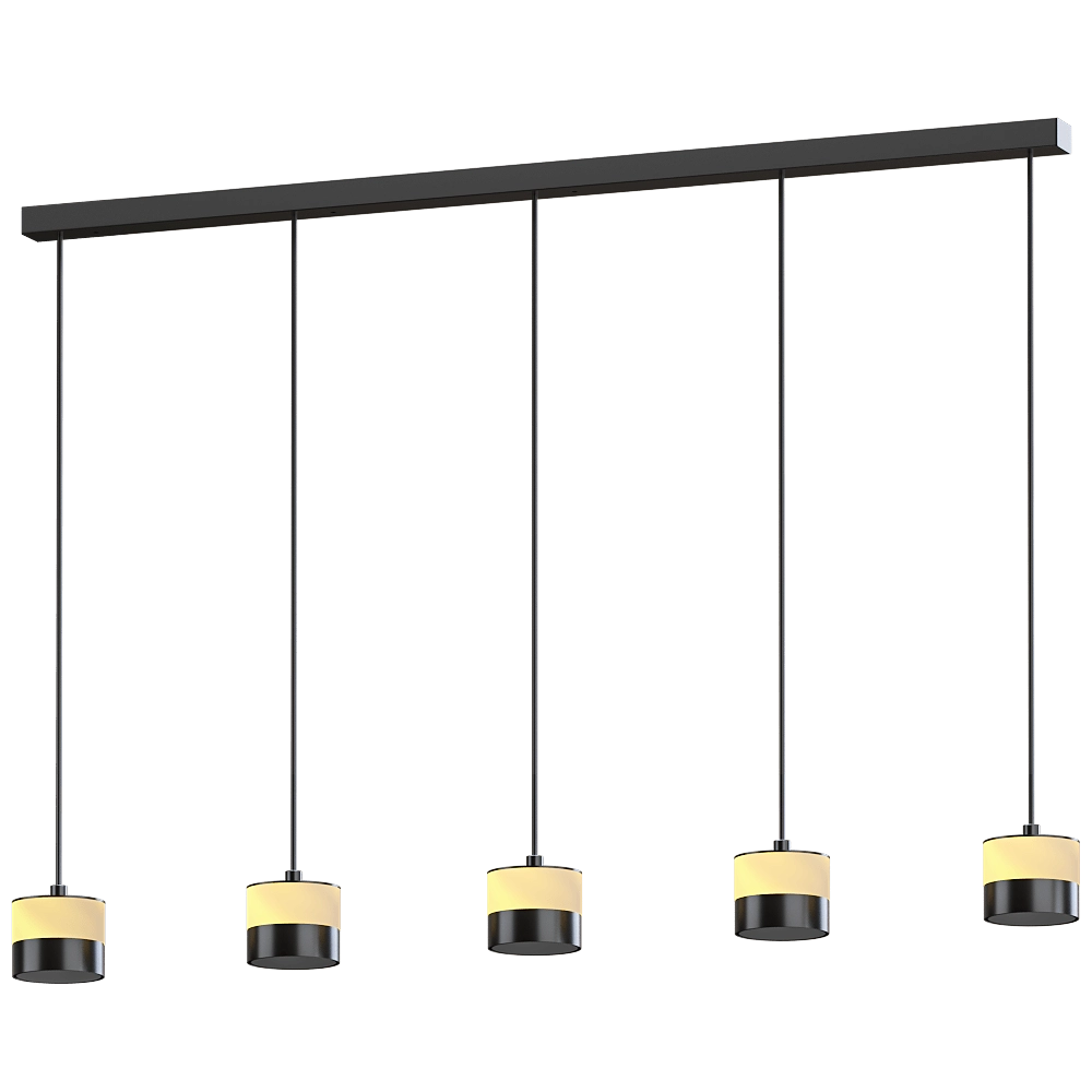 Heatsail - Pendant lamp Glow 5 With Straight Ceiling Rose 3D Model