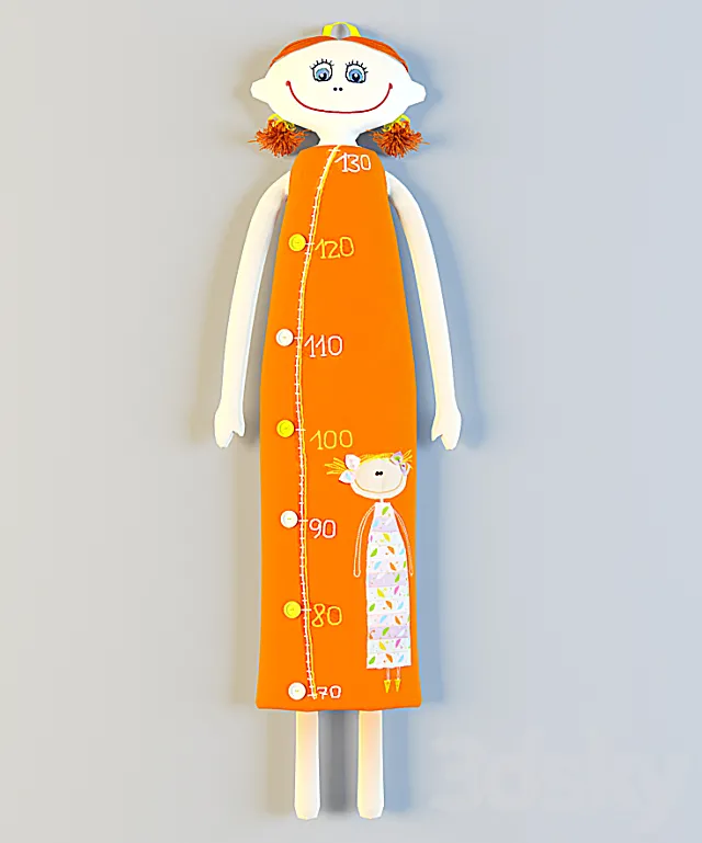 Height calculator-girl "Red-haired" 3DModel
