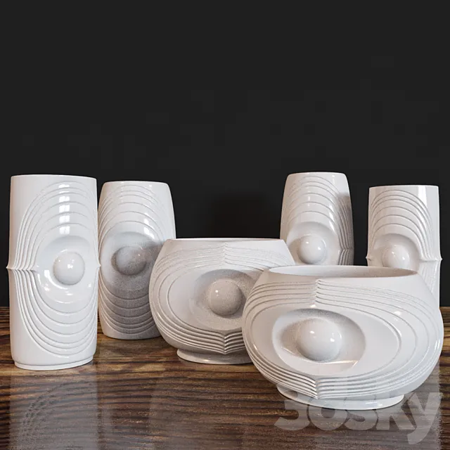 HEINRICH FUCHS SCULPTURAL VASES 3D Model