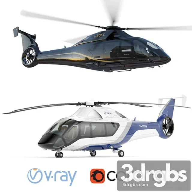 Helicopter ka-162 private heli 3D Model Free