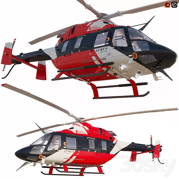 Helicopters Ansat Aurus 3D Model Free