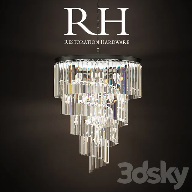 HELIX CHANDELIER chandelier RH 26 " 3DModel