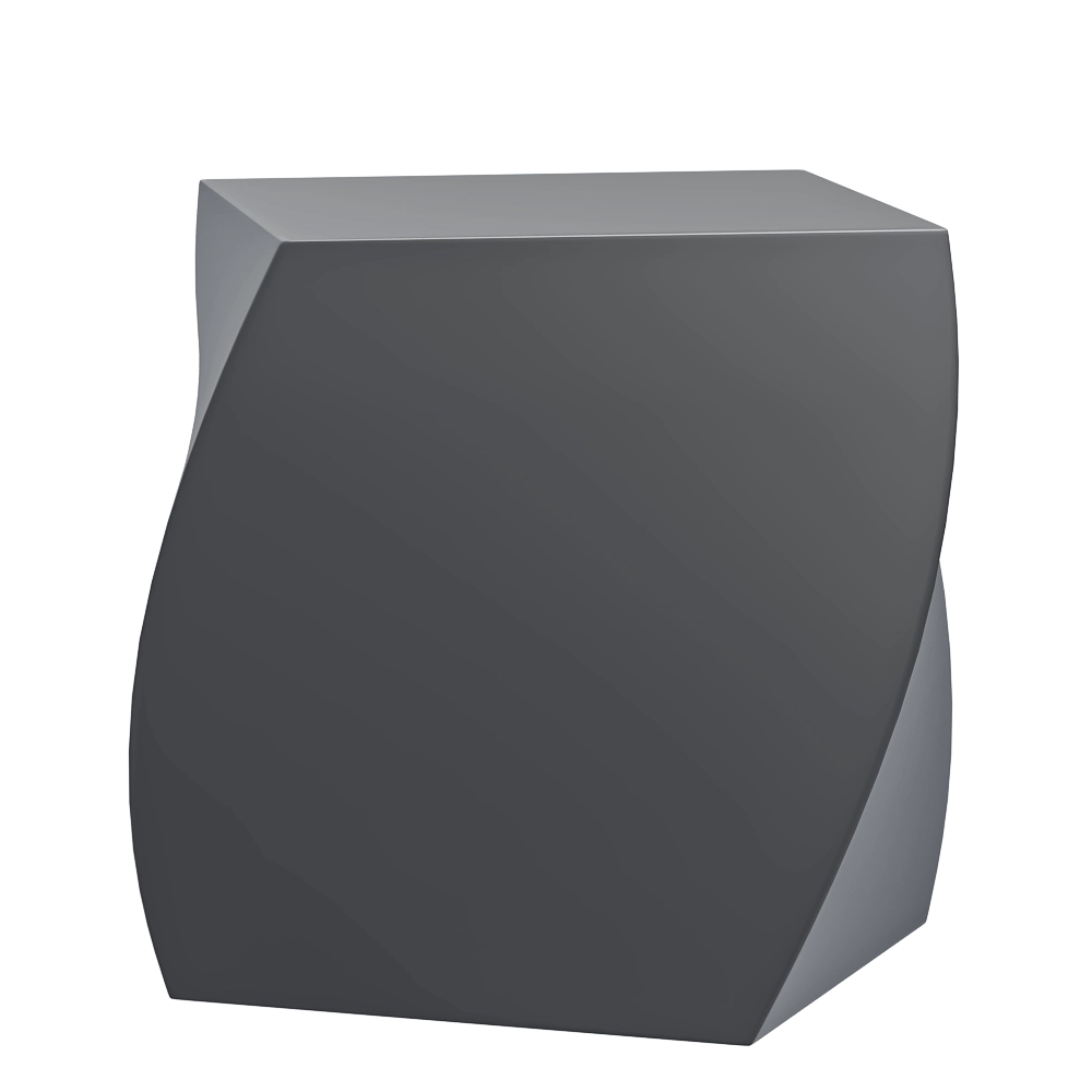Heller Furniture - Stool / Low table Left Twist Cube 3D Model