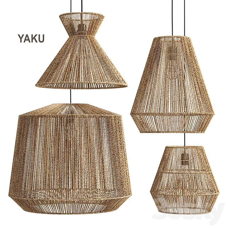 Hemp lamp Yaku LA REDOUTE 3D Model Free
