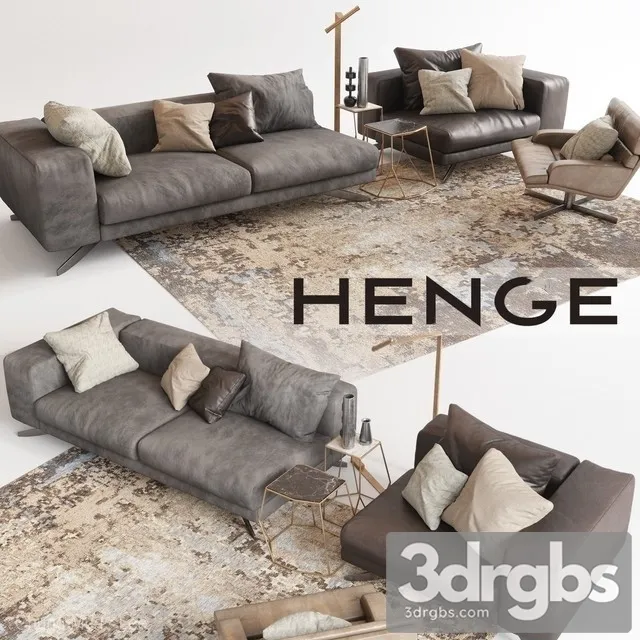 Henge X One Sofa 3D Model Free