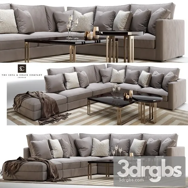 Henley Sofa 01 3D Model Free