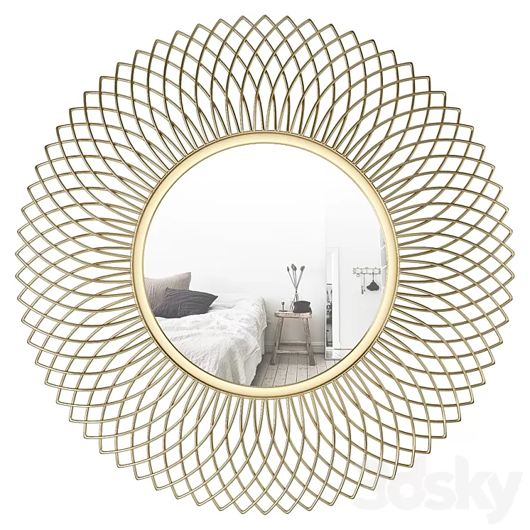 Henninger Metal Glam Accent Mirror 3D Model