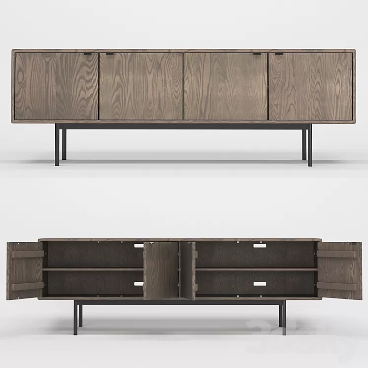 Hensley_Media_Cabinets_05 3D Model