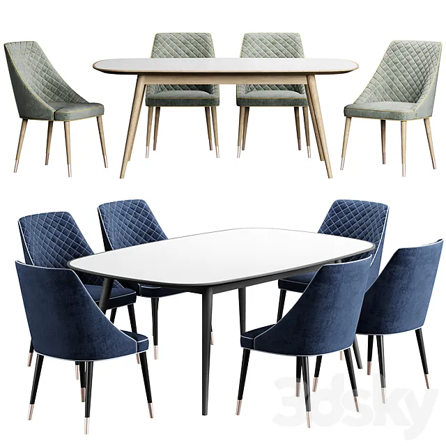 HER 042 G Mido table Konyshev chair 3DModel