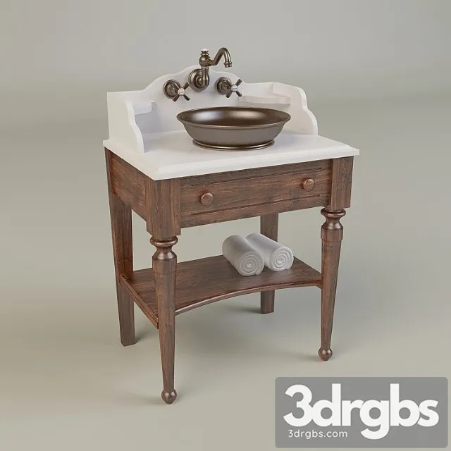 Herbeau Bonne Maman 5830.63 Bathroom Cabinet 3D Model Free