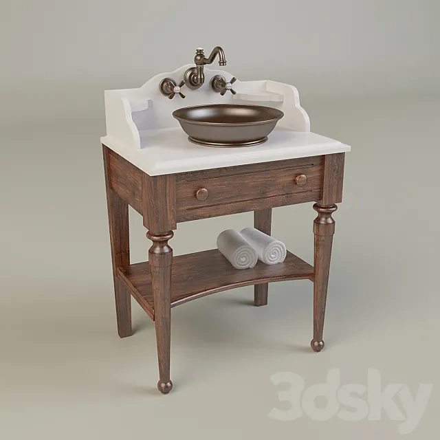 Herbeau Bonne Maman 5830.63 Bathroom Cabinet 3D Model