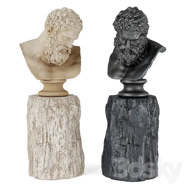 Hercules head sculpture 3DModel