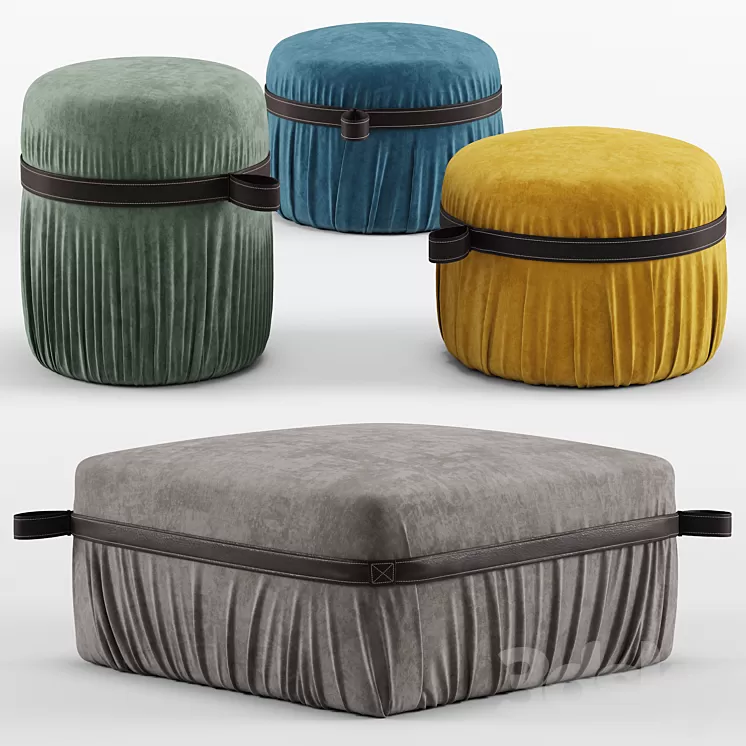 Herm poufs - Potocco 3D Model