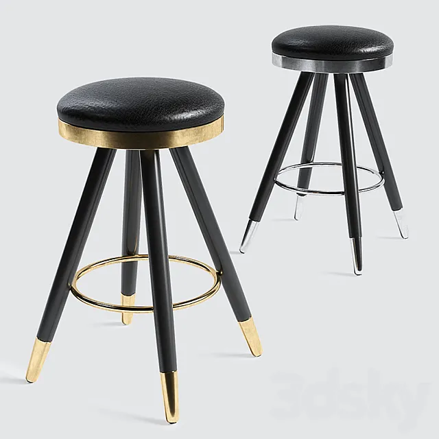 Herman Bar Stool _ Leather 3DModel