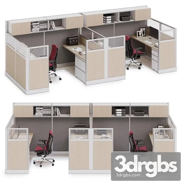 Herman miller action office system (v11) 2 3D Model Free