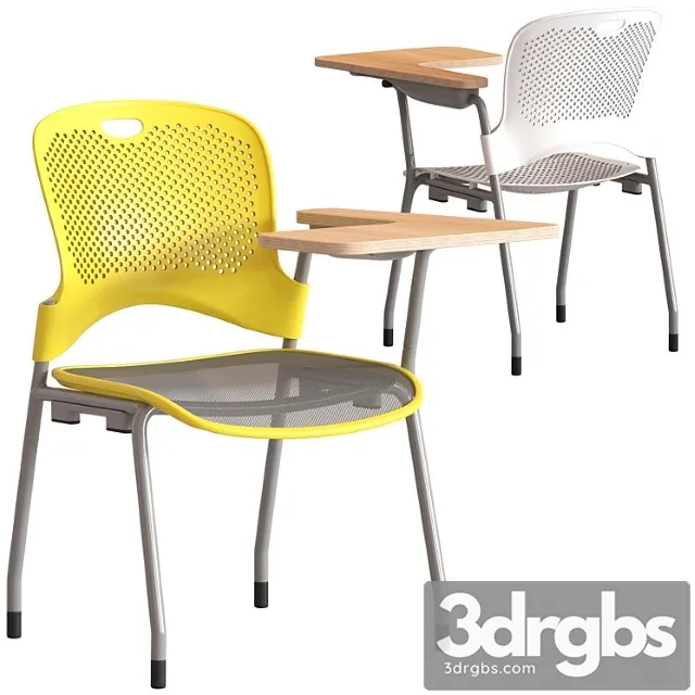 Herman Miller Caper Stacking Chair With Table 3D Model Free
