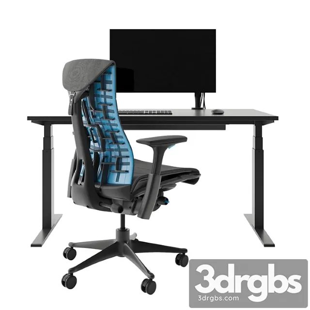 Herman Miller Logitech G Embody Gaming Chair 3D Model Free
