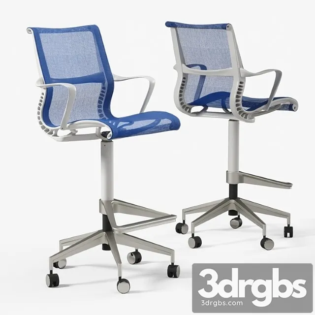 Herman miller setu stool 2 3D Model Free
