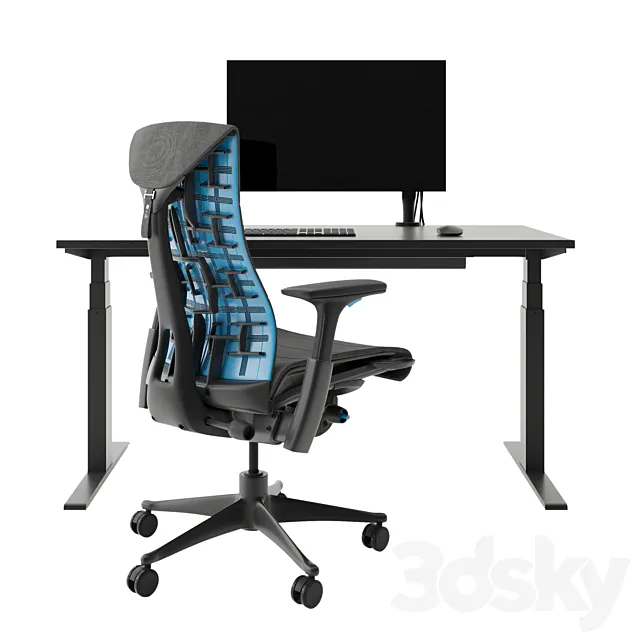 Herman Miller x Logitech G Embody Gaming Chair 3D Model