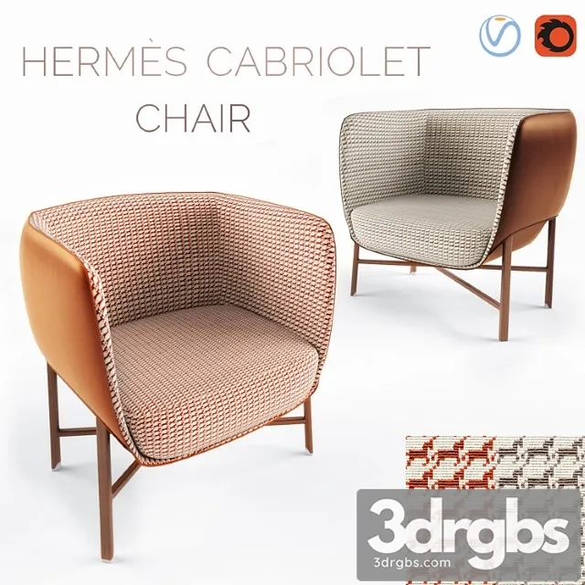 Hermes cabriolet chair 2 3D Model Free