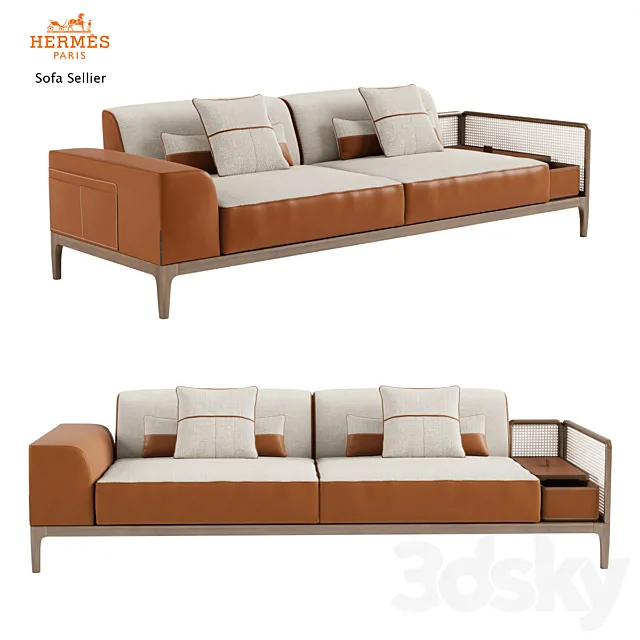 Hermes_Sofa Sellier 3D Model
