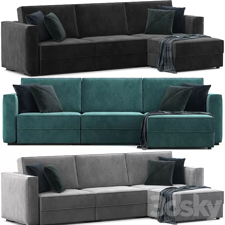 Hero 4-sectional Casanova seawave Askona 3D Model Free