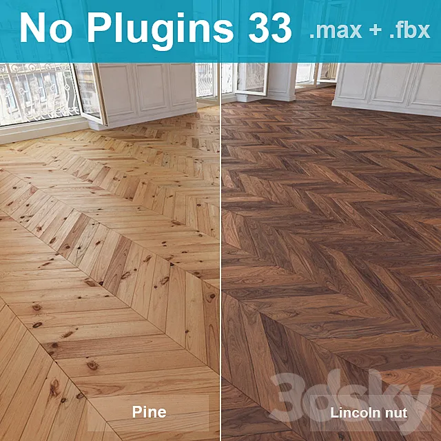 Herringbone parquet 33 (2 species. without the use of plug-ins) Free Download